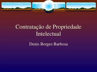 contrata o de propriedade intelectual