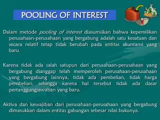 POOLING OF INTEREST