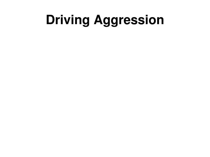 driving aggression