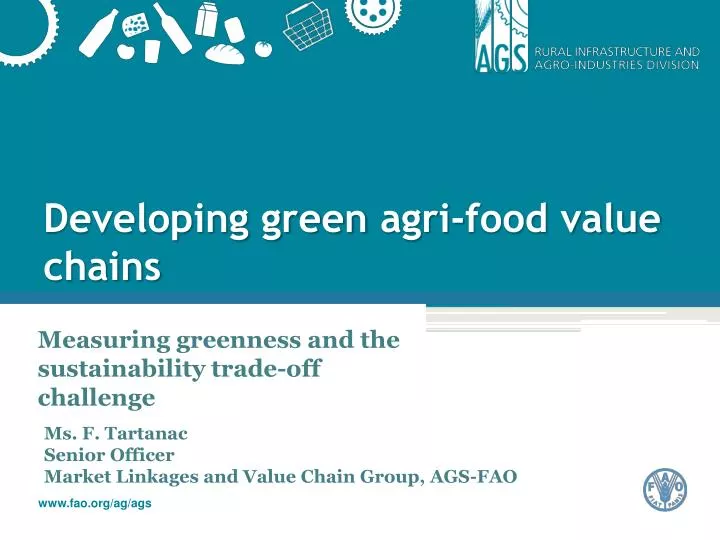 developing green agri food value chains