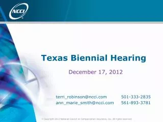 Texas Biennial Hearing