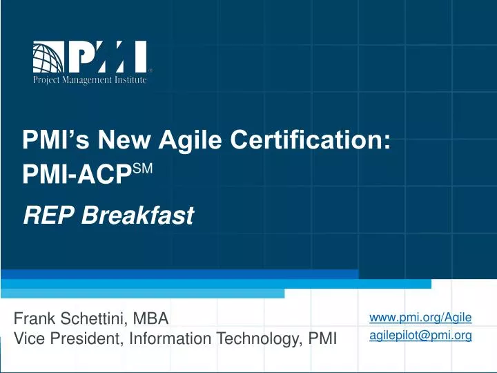 pmi s new agile certification pmi acp sm rep breakfast