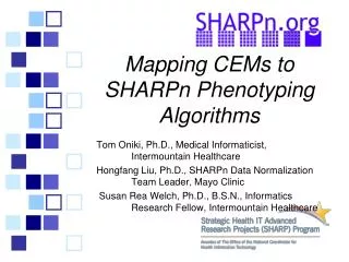 mapping cems to sharpn phenotyping algorithms