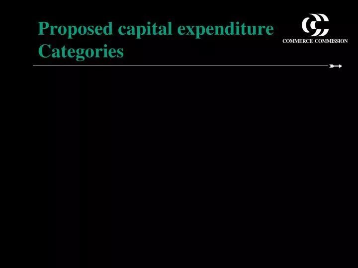 proposed capital expenditure categories