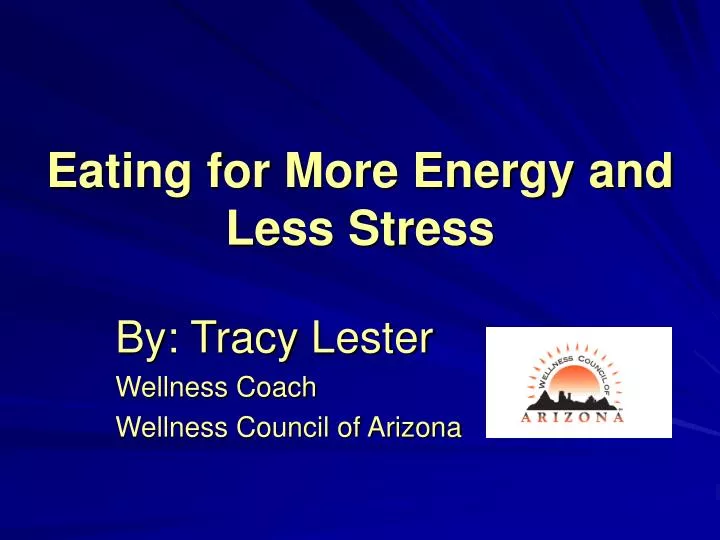 eating for more energy and less stress