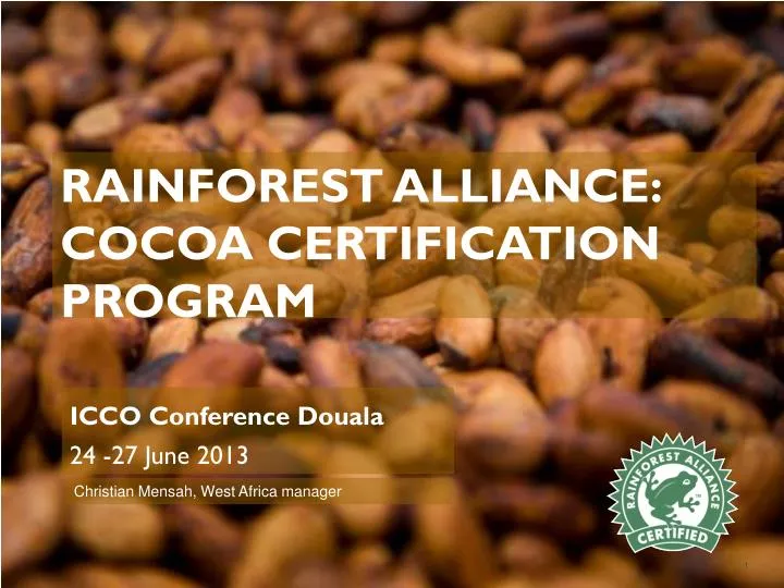 rainforest alliance cocoa certification program
