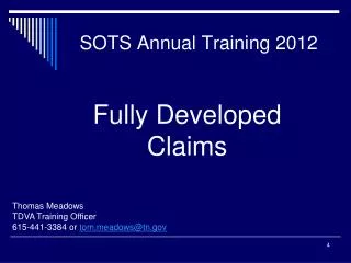 SOTS Annual Training 2012