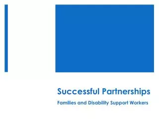 Successful Partnerships