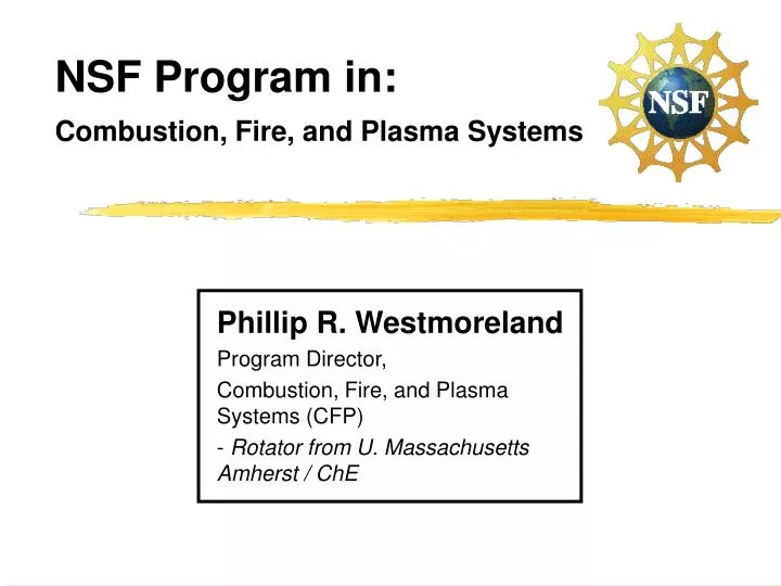 nsf program in combustion fire and plasma systems