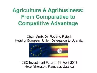 Agriculture &amp; Agribusiness: From Comparative to Competitive Advantage