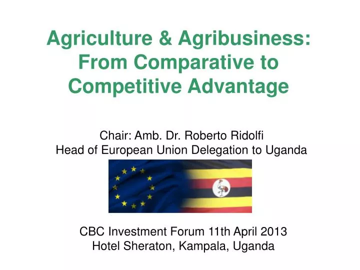 agriculture agribusiness from comparative to competitive advantage