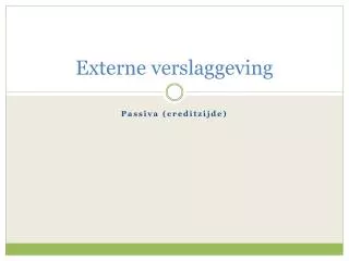 externe verslaggeving