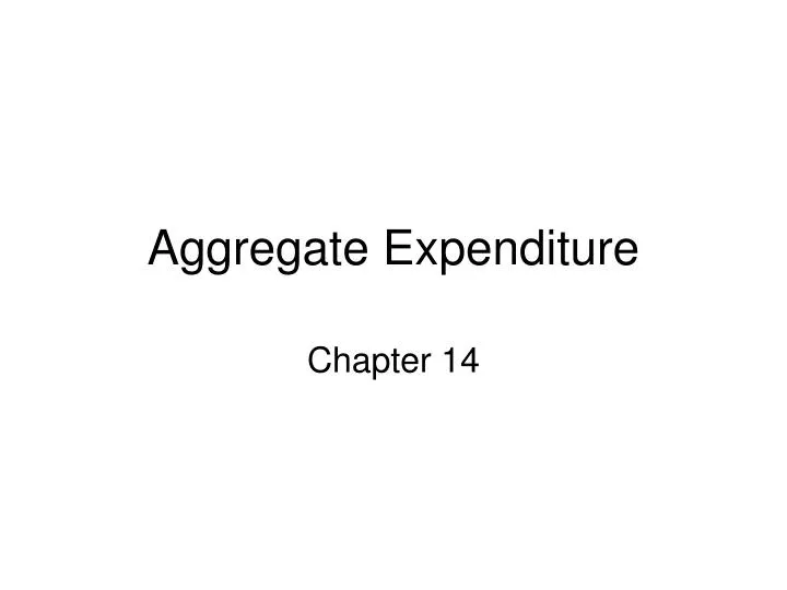 aggregate expenditure