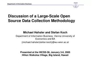 Discussion of a Large-Scale Open Source Data Collection Methodology