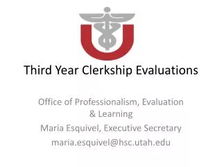 Third Year Clerkship Evaluations