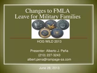 Changes to FMLA Leave for Military Families