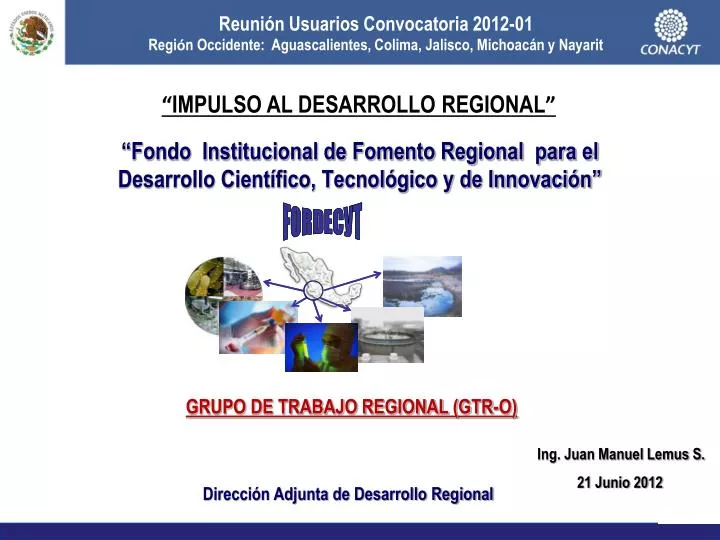 fondo institucional de fomento regional para el desarrollo cient fico tecnol gico y de innovaci n
