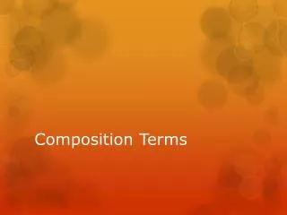 Composition Terms