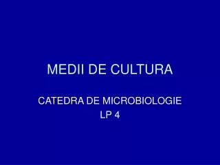 medii de cultura