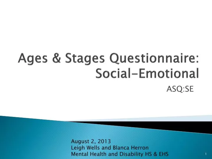 ages stages questionnaire social emotional