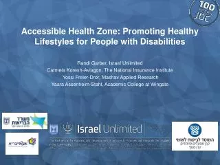 Accessible Health Zone: Promoting Healthy Lifestyles for People with Disabilities