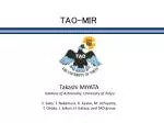 TAO-MIR - slide 1