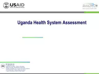Uganda Health System Assessment