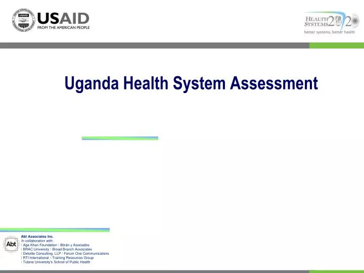 uganda health system assessment