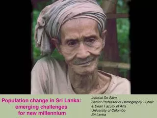 Population change in Sri Lanka: emerging challenges for new millennium