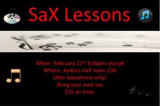 SaX Lessons