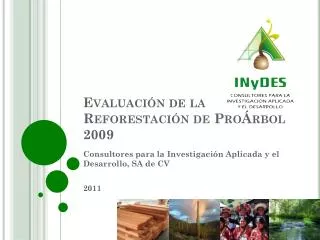evaluaci n de la reforestaci n de pro rbol 2009