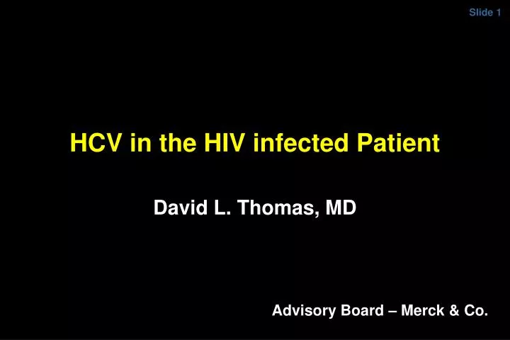 hcv in the hiv infected patient