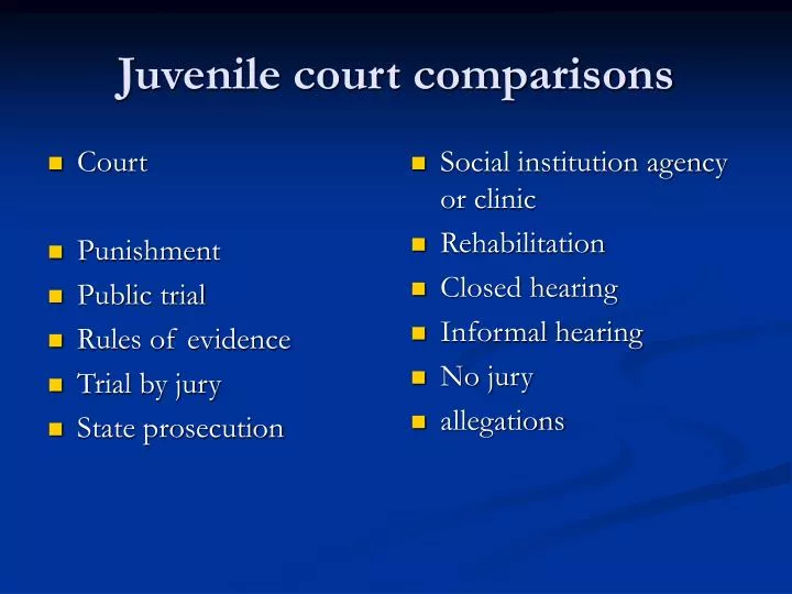 juvenile court comparisons