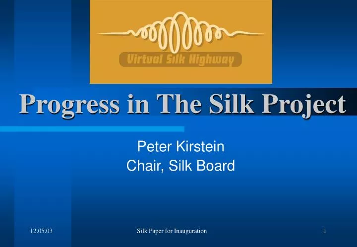progress in the silk project
