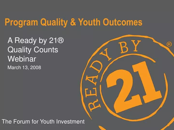 program quality youth outcomes