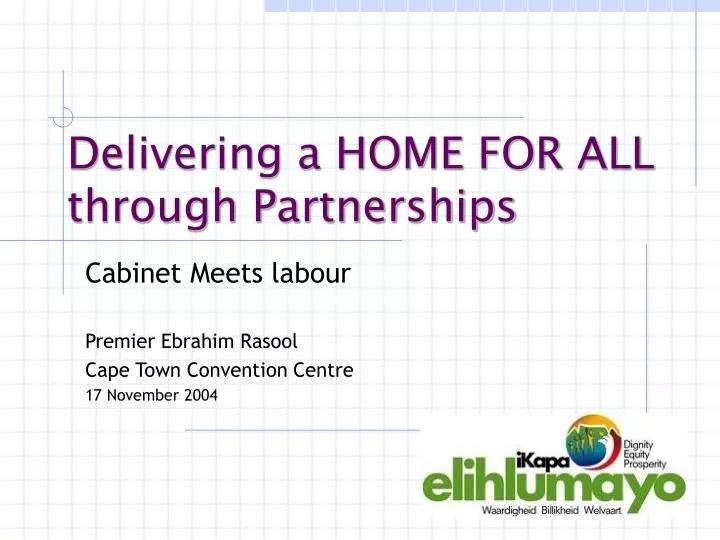 delivering a home for all through partnerships