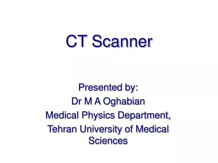 ct scanner