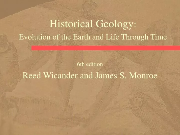 historical geology evolution of the earth and life through time