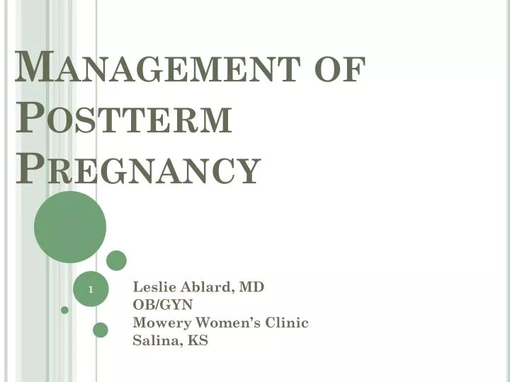 management of postterm pregnancy