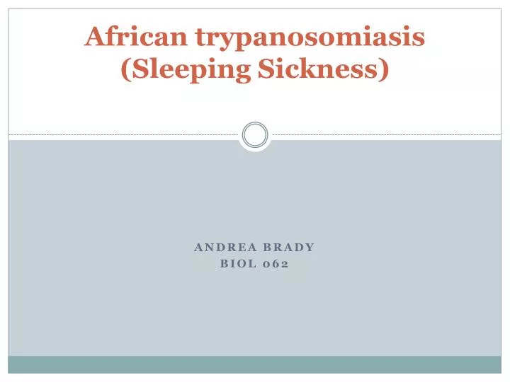 african trypanosomiasis sleeping sickness