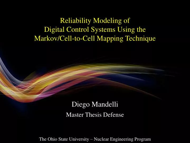 reliability modeling of digital control systems using the markov cell to cell mapping technique