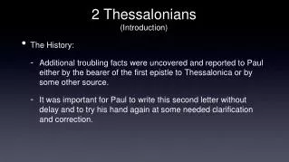 2 Thessalonians (Introduction)