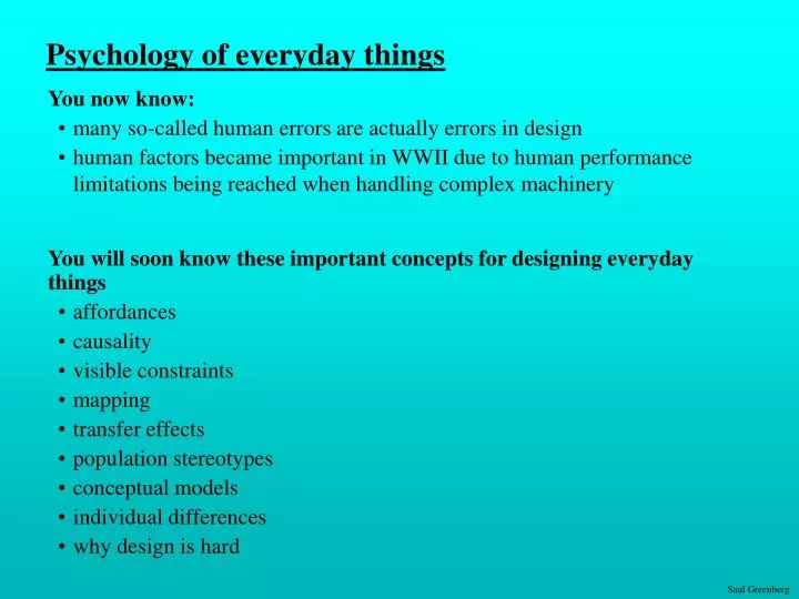 psychology of everyday things