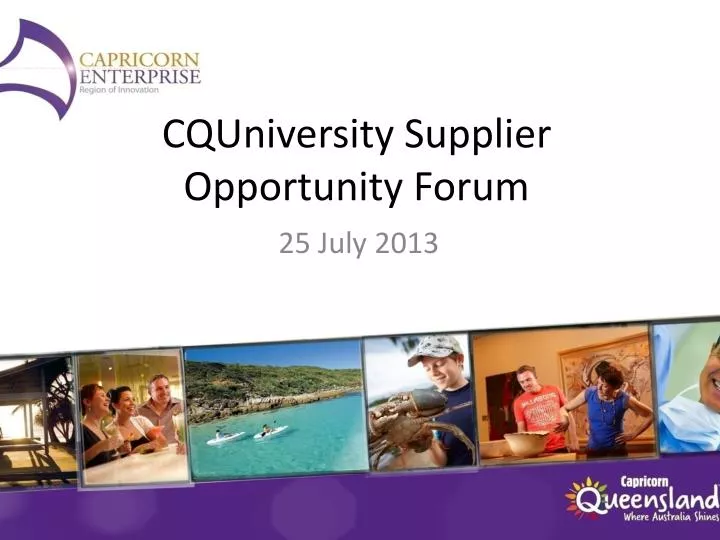 cquniversity supplier opportunity forum