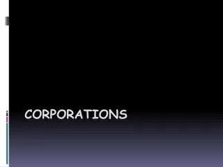 corporations
