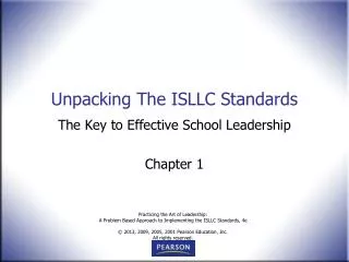 Unpacking The ISLLC Standards