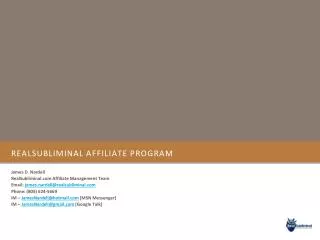 RealSubliminal Affiliate Program