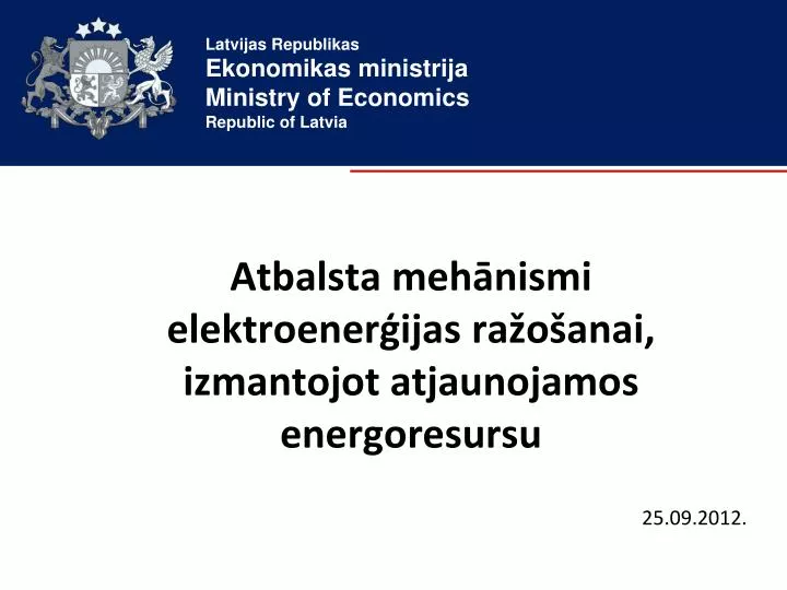 atbalsta meh nismi elektroener ijas ra o anai izmantojot atjaunojamos energoresursu