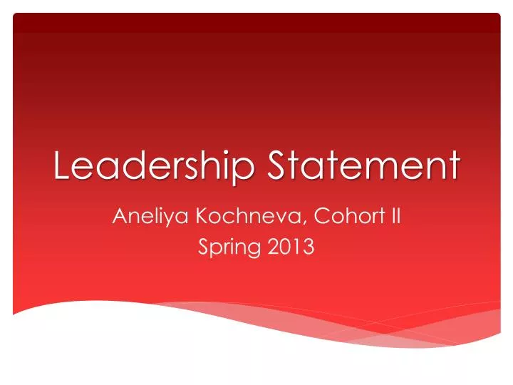 leadership statement