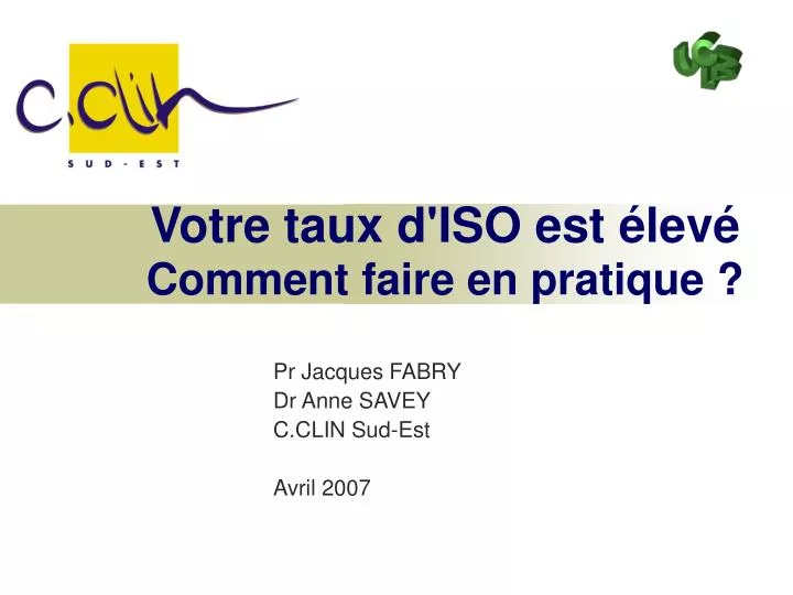 votre taux d iso est lev comment faire en pratique